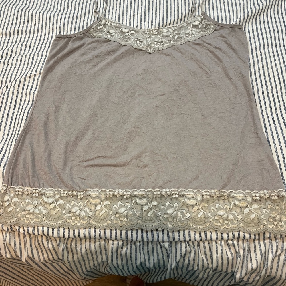 Maurices Gray Embellished Sleeveless Camisole